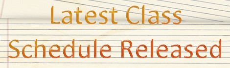 November Class Schedule 2012 Released